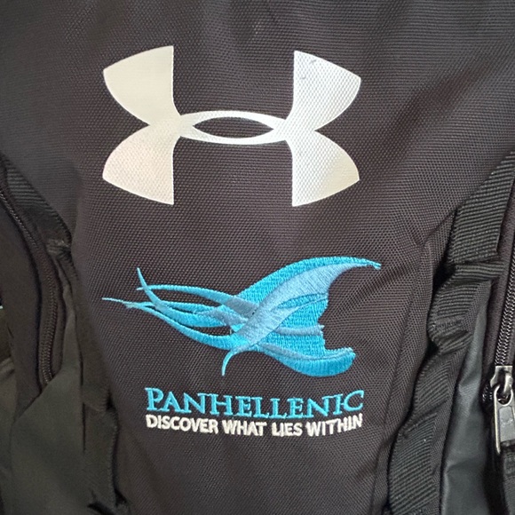 UNDER ARMOUR Storm Recruit Black Steel Panhellenic Custom Backpack 33L - Picture 2 of 12